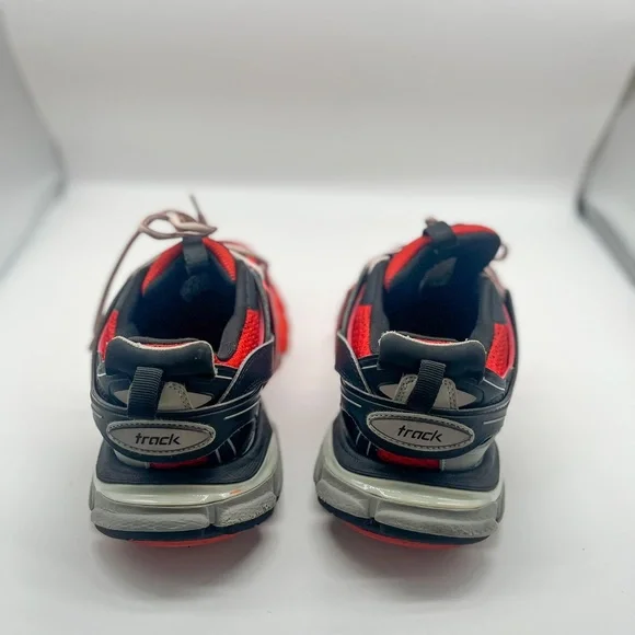 Balenciaga Mens Orange/Red and Black Track Low Top Sneakers Sz 8 - Picture 8 of 8